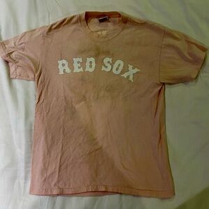 Red Sox Pink Short Sleeve Tee